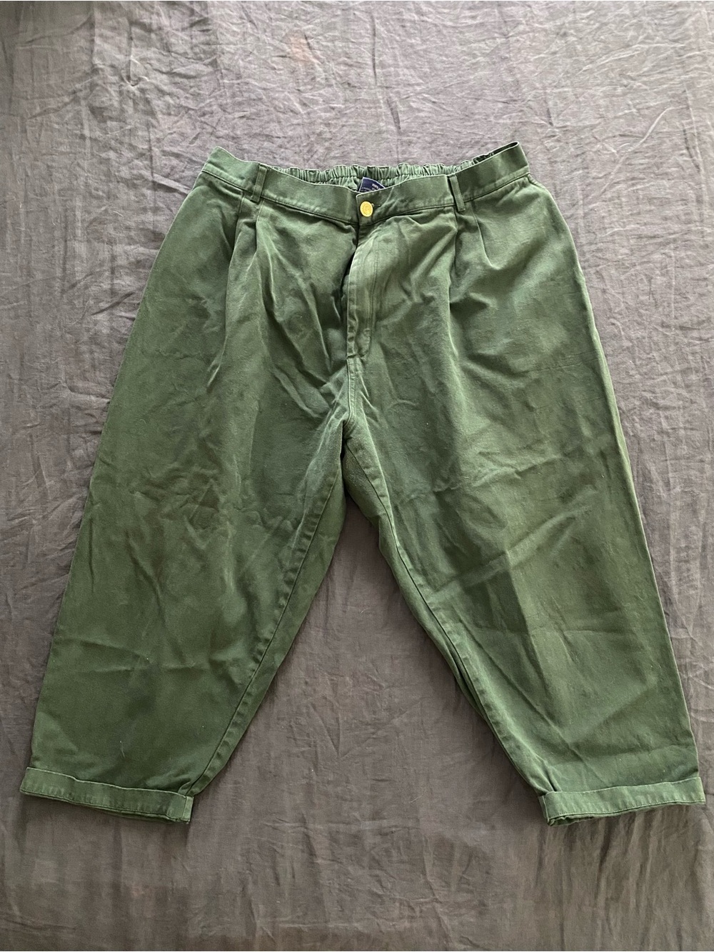 BIG BUD PRESS high rise trousers - moss green